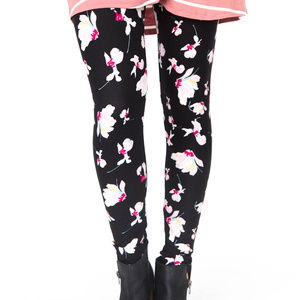 Leggings Falling Iris Black